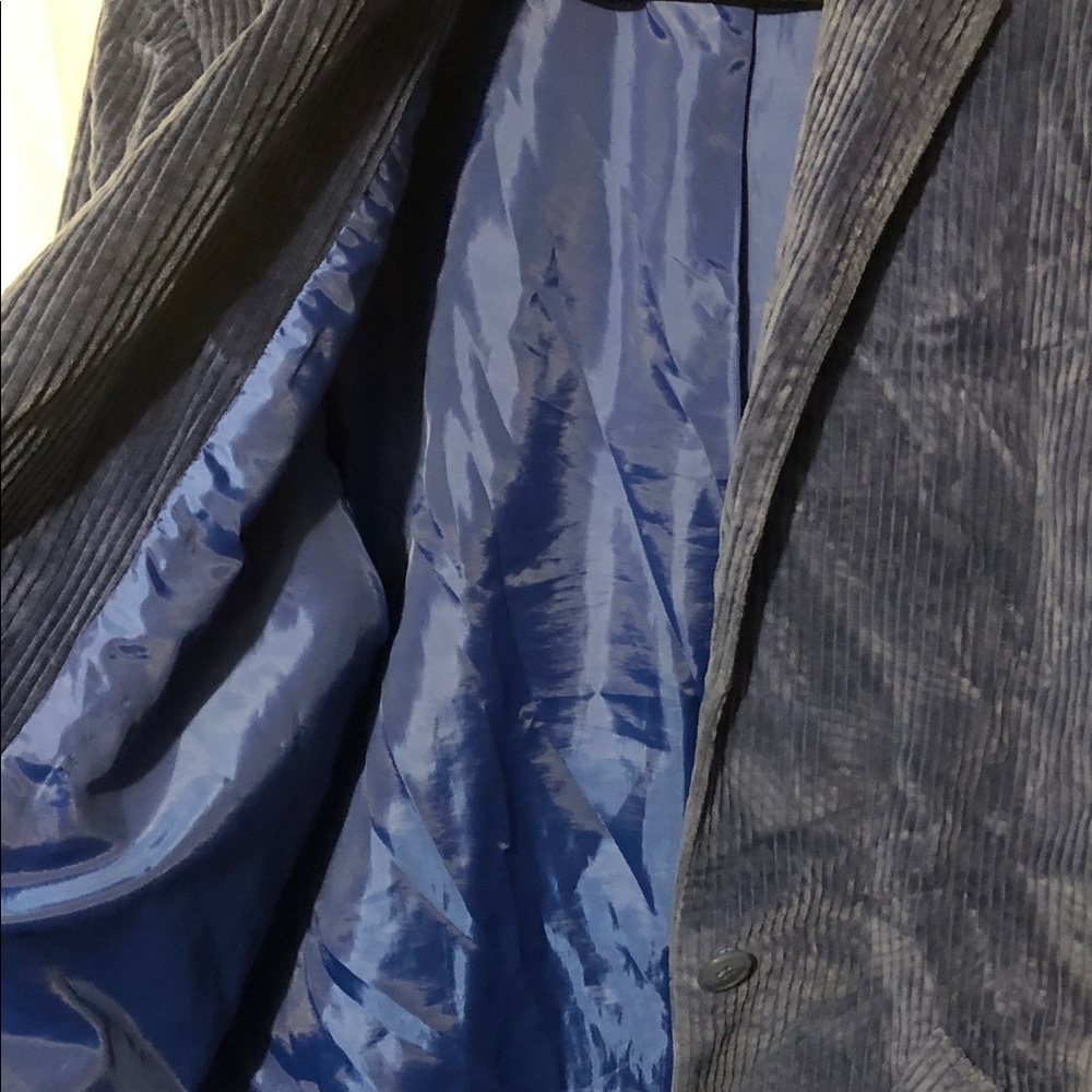 Carson Pirie Scott Blue Corduroy Blazer View 4